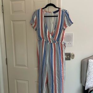 Red White and Blue Stripe Jumpsuit